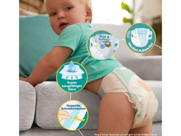 Pampers Windeln Baby Dry Extra Large Grösse 6+