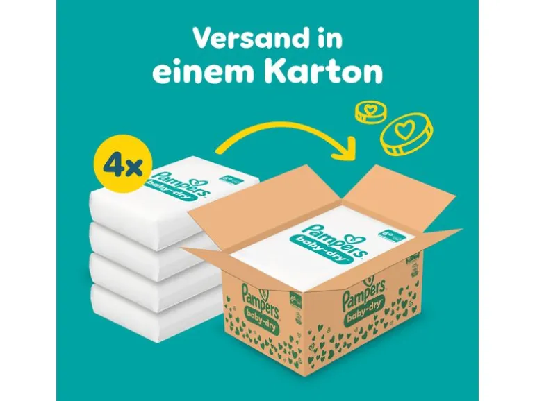 Pampers Windeln Baby Dry Extra Large Grösse 6+