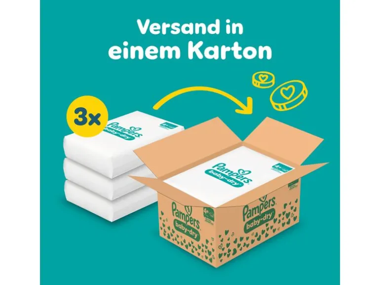 Pampers Windeln Baby Dry Maxi Plus Grösse 4+