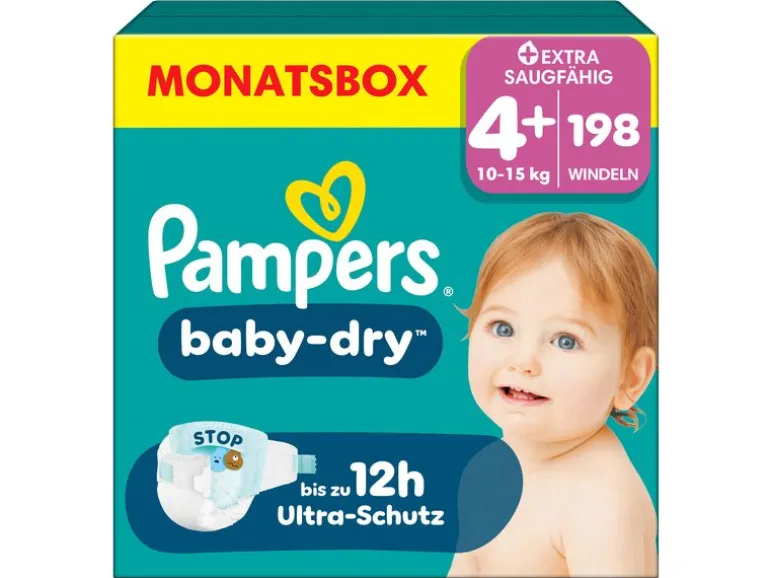 Pampers Windeln Baby Dry Maxi Plus Grösse 4+