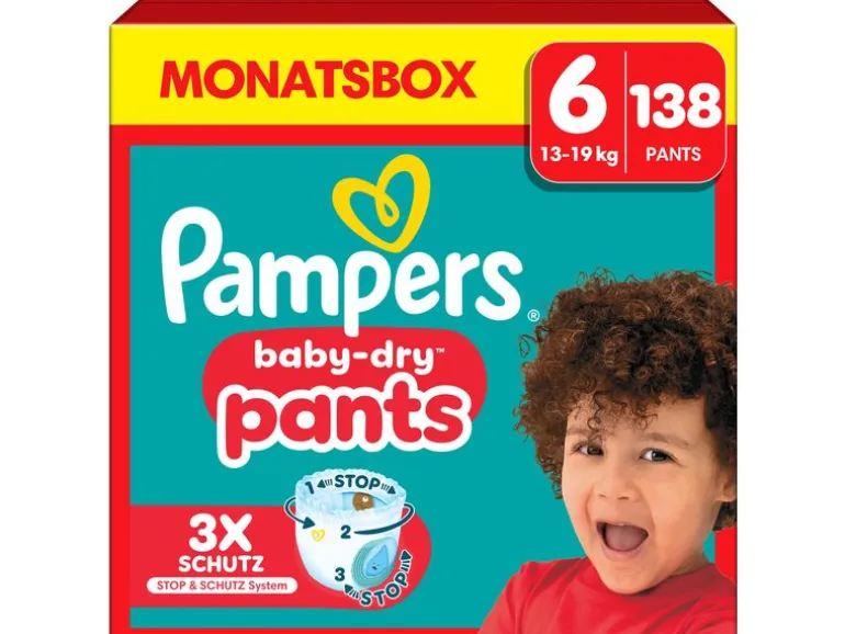 Pampers Windeln Baby Dry Pants Extra Large Grösse 6