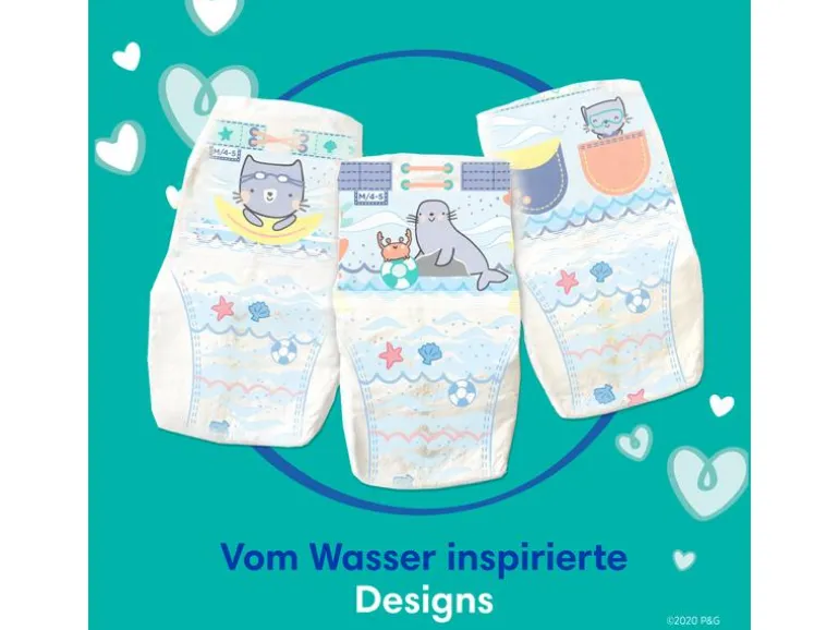 Pampers Windeln Splashers Tragepack Grösse 4-5, 11 Stück