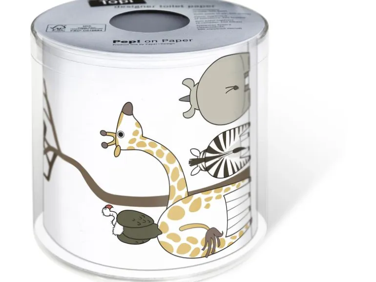 Paper + Design Toilettenpapier Animals Rollen, 3-lagig, Mehrfarbig