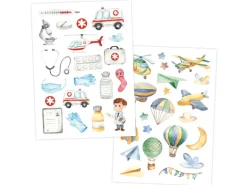 Papierdrachen Tattoo Set Berufe