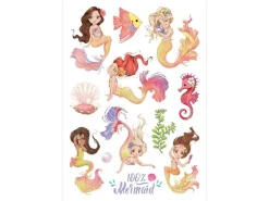 Papierdrachen Tattoo Set Metallic – Meerjungfrauen
