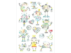 Papierdrachen Tattoo Set Roboter und Monster