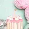 Partydeco PartyDeco Geburtstagskerze Ziffer 6 Hellrosa 1 Stück