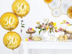 Partydeco PartyDeco Geburtstagskerze Ziffer 3 Gold 1 Stück