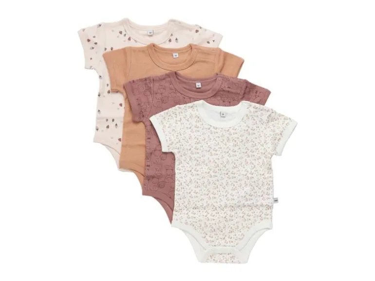 pippi Kurzarm-Body 4er Set Burlwood Gr. 80