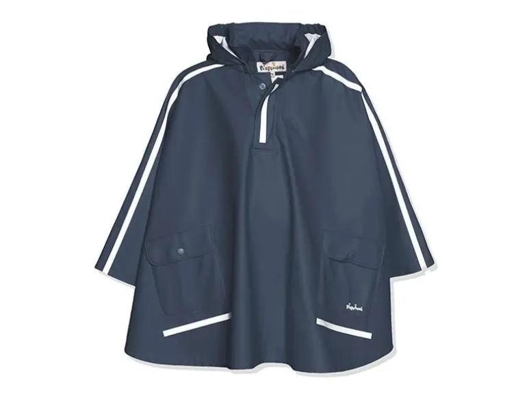 Playshoes Regenponcho langer Rücken Marine Gr. 128