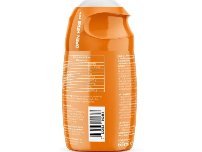 PowerFood Zero Sirup 65 ml, Ice Tea Peach
