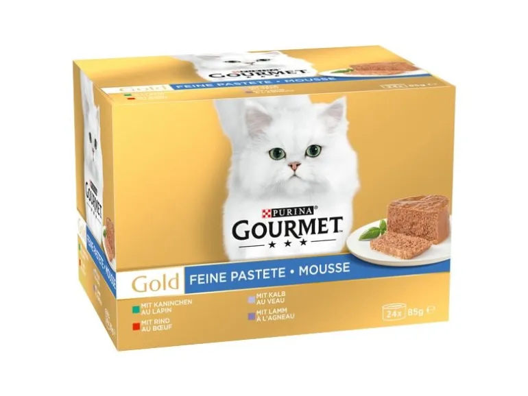 Purina Gourmet Nassfutter Gourmet Gold feine Pastete Fleisch, 24 x 85 g