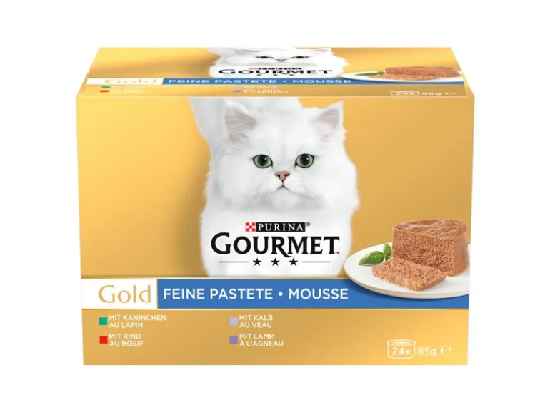 Purina Gourmet Nassfutter Gourmet Gold feine Pastete Fleisch, 24 x 85 g