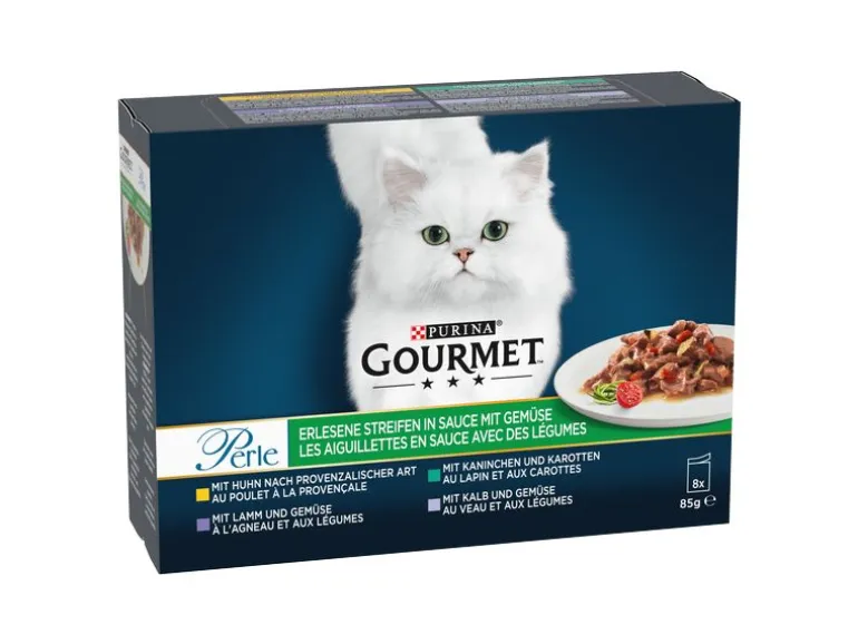 Purina Gourmet Nassfutter Gourmet Perle mit Gemüse, 8 x 85 g