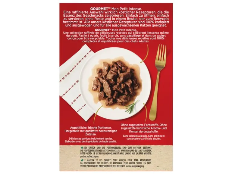Purina Gourmet Nassfutter Mon Petit Intense Fleisch 6 x 50 g