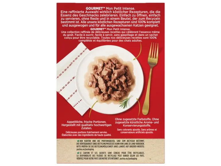 Purina Gourmet Nassfutter Mon Petit Intense Fisch 6 x 50 g