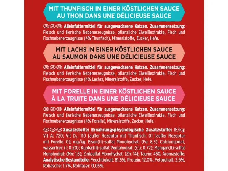 Purina Gourmet Nassfutter Mon Petit Intense Fisch 6 x 50 g