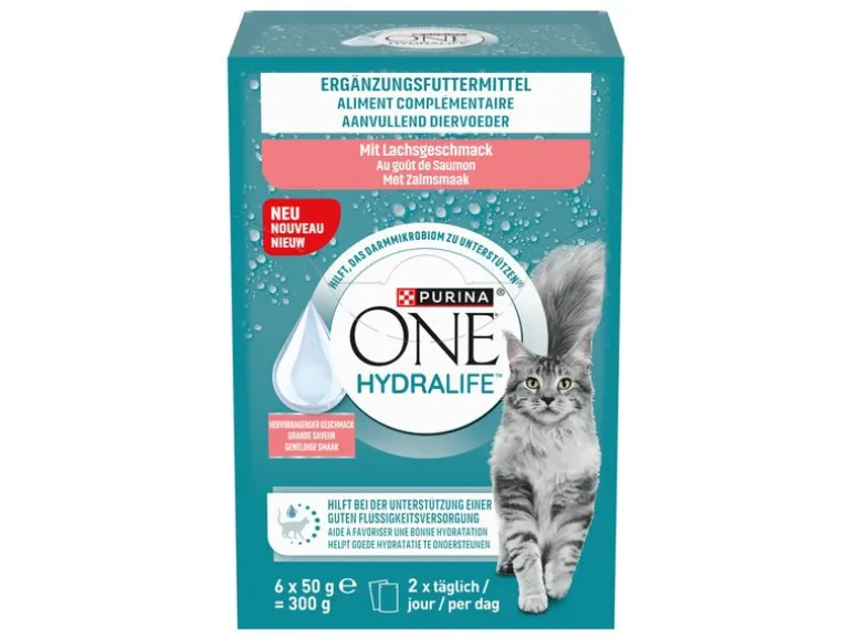 Purina ONE Hydralife mit Lachsgeschmack 6 x 50 g