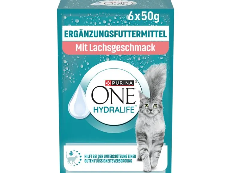Purina ONE Hydralife mit Lachsgeschmack 6 x 50 g