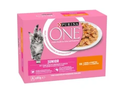Purina ONE Nassfutter JUNIOR in Sauce Huhn/Karotten, 8 x 85g