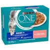 Purina ONE Nassfutter SENIOR 7+ in Sosse Lachs/Karotten,8 x 85g