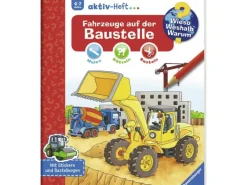 Ravensburger Kinder-Sachbuch WWW aktiv-Heft – Fahrzeuge auf der Baustelle