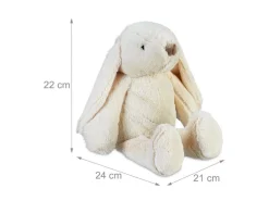 relaxdays Türstopper Hase Stoff Creme