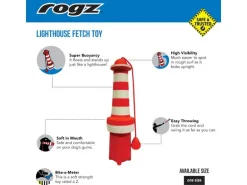 Rogz Schwimmspielzeug Lighthouse Rot-Weiss