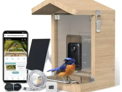 Sanilu Vogelfutterhaus mit Kamera mit Solarpanel