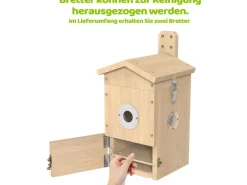 Sanilu Vogel Nistkasten mit Kamera, Solarpanel inklusive