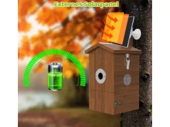 Sanilu Vogel Nistkasten mit Kamera und Solarpanel