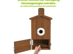 Sanilu Vogel Nistkasten mit Kamera und Solarpanel