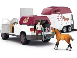 Schleich Spielfigurenset Horse Club Mobile Tierärztin mit Anhänger