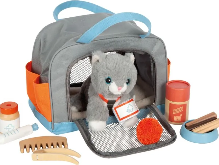 small foot Katze mit Tasche und Pflege-Set