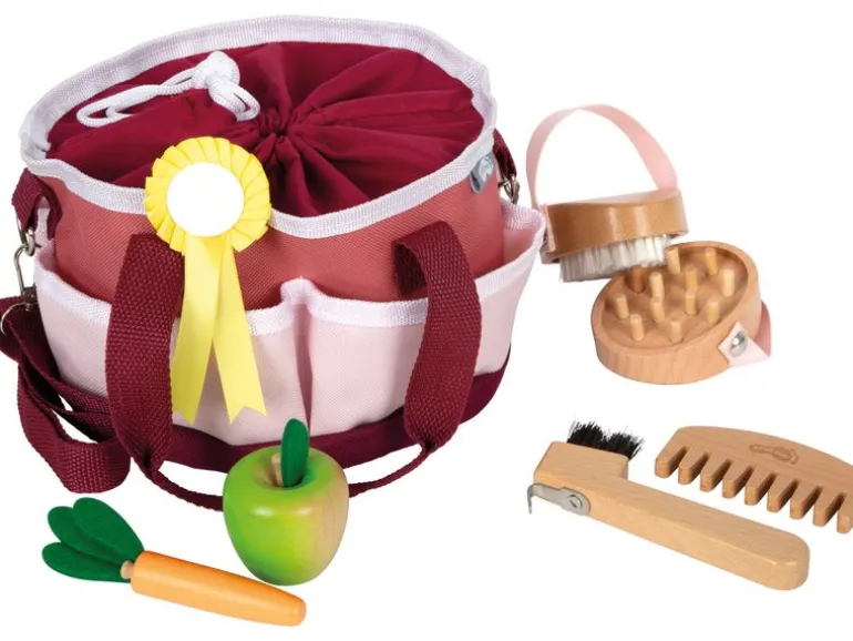 small foot Pferdepflegeset mit Tasche Rot