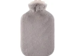 Sänger Bettflasche Plüschbezug super soft grau Grau
