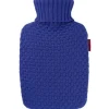 Sänger Bettflasche Strickbezug Bio Heidelbeere Blau