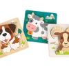 Spielba Holzspielwaren Holzpuzzle Puzzle Schweizer Tiere 3er Set