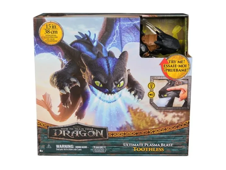 Spinmaster Spielzeugfigur Dragons Plasma Blast Ohnezahn
