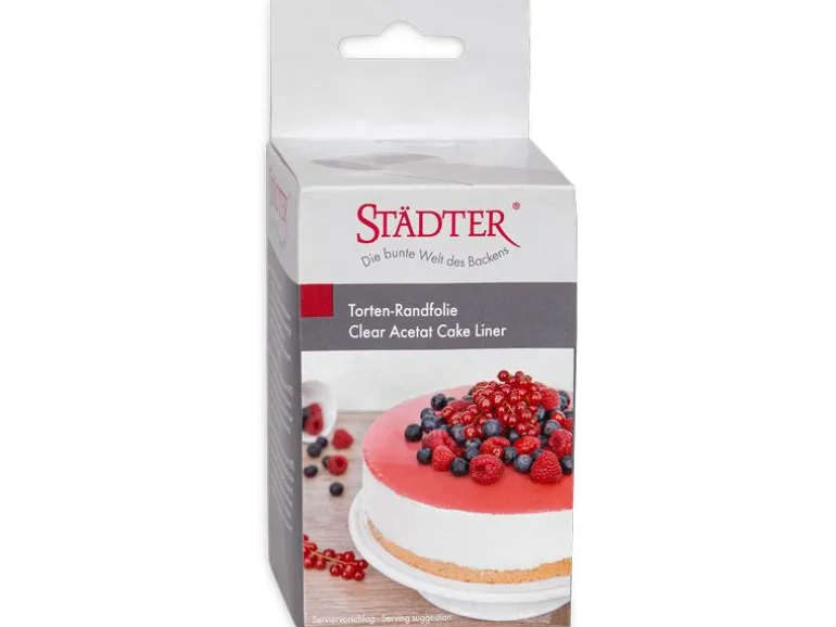 Städter Torten-Randfolie 1 Stück, Transparent, 10 cm x 20 m