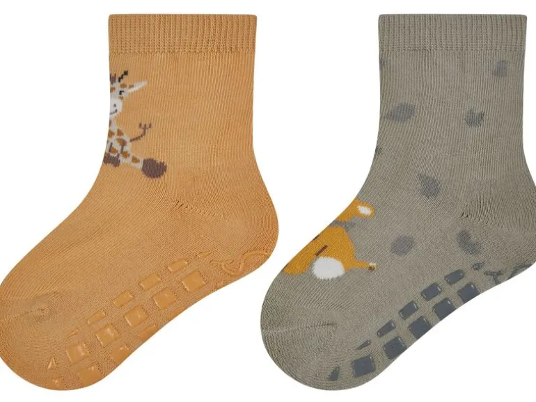 Sterntaler Antirutsch-Socken 2er Set Safari Ocker Gr. 17/18