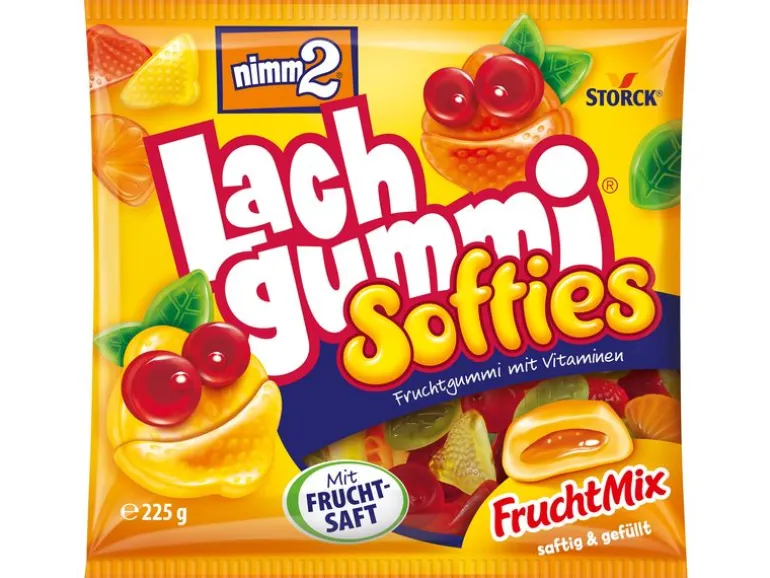Storck Gummibonbons Nimm2 Lachgummi Softies Fruchtmix 225 g