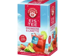 Teekanne Teebeutel Eistee Erdbeer-Limette, 18 Stück