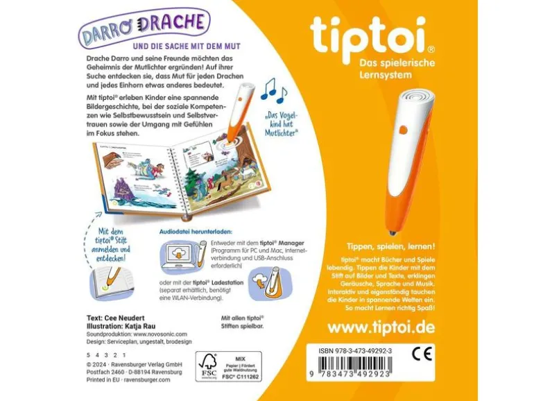 tiptoi Lernbuch Darro Drache und die Sache mit dem Mut