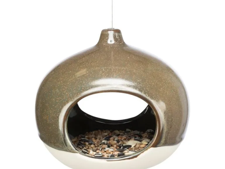 Trixie Futterspender Vogelfutter-Bowl, 120 ml, Keramik, Beige