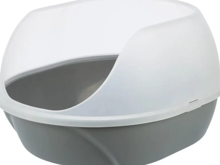 Trixie Katzentoilette Simao, hoher Rand, 48 × 30 × 58 cm, Grau