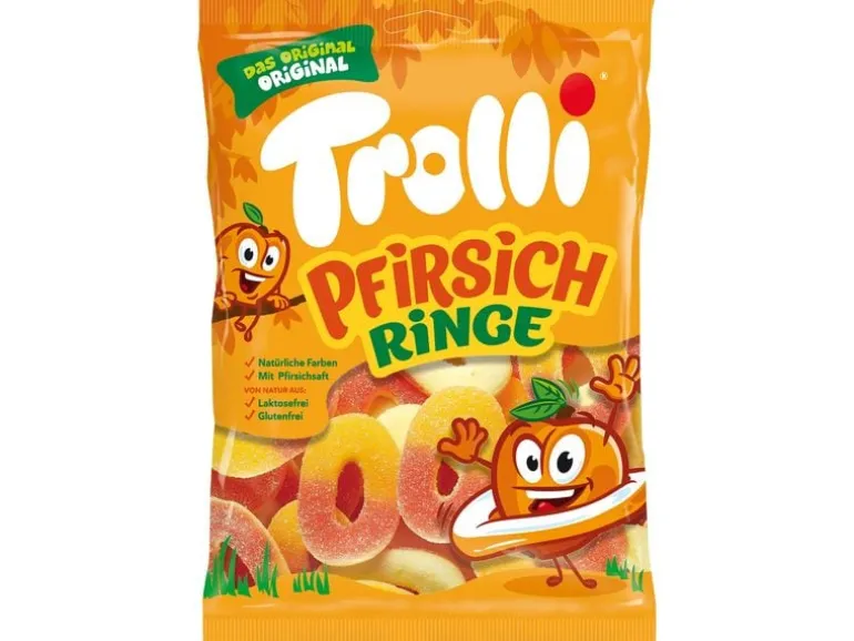 Trolli Gummibonbons Pfirsichringe 200 g