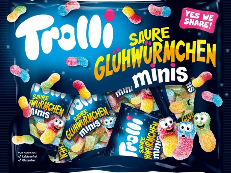 Trolli Gummibonbons Saure Glühwürmchen Minis 200 g