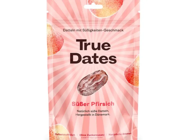 True Gum True Dates Süsse Pfirsich 100 g