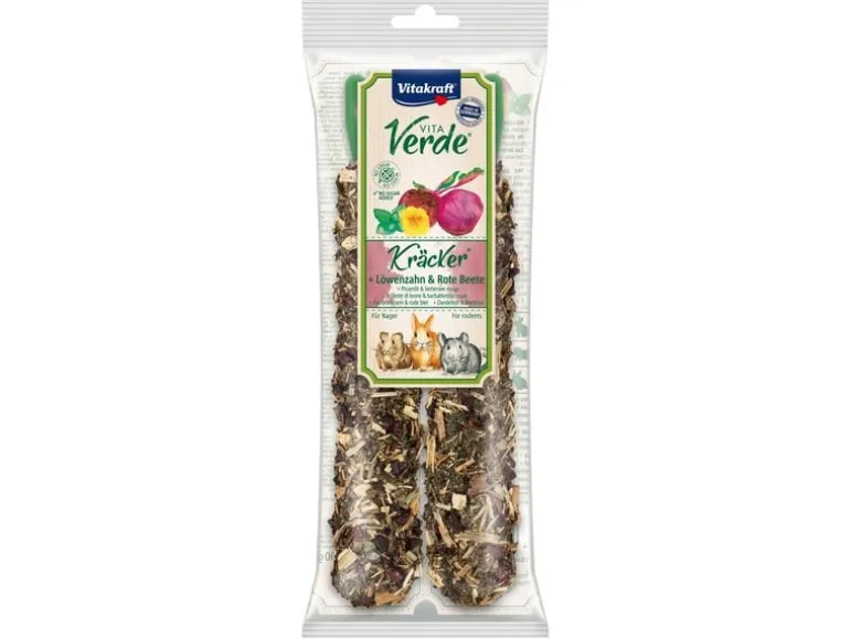 Vitakraft Snack Vita Verde Kräcker + Löwenzahn & Rote Beete, 2 Stück